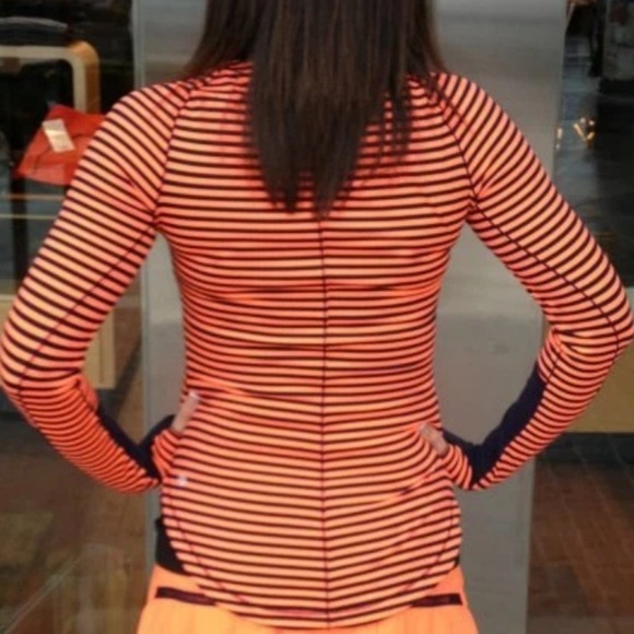 Lululemon First Base Reflective 8 10 Long Sleeve Inkwell Light Flare Striped Top - Picture 3 of 10